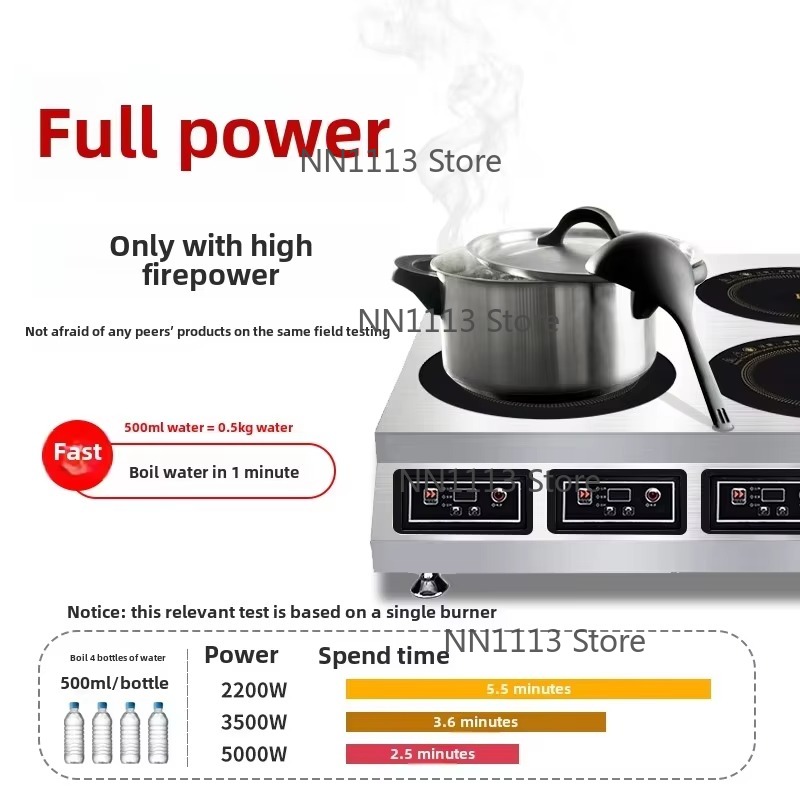 Wok Electric Flat - Коммерческая мощная индукционная плита, электрическая сенсорная