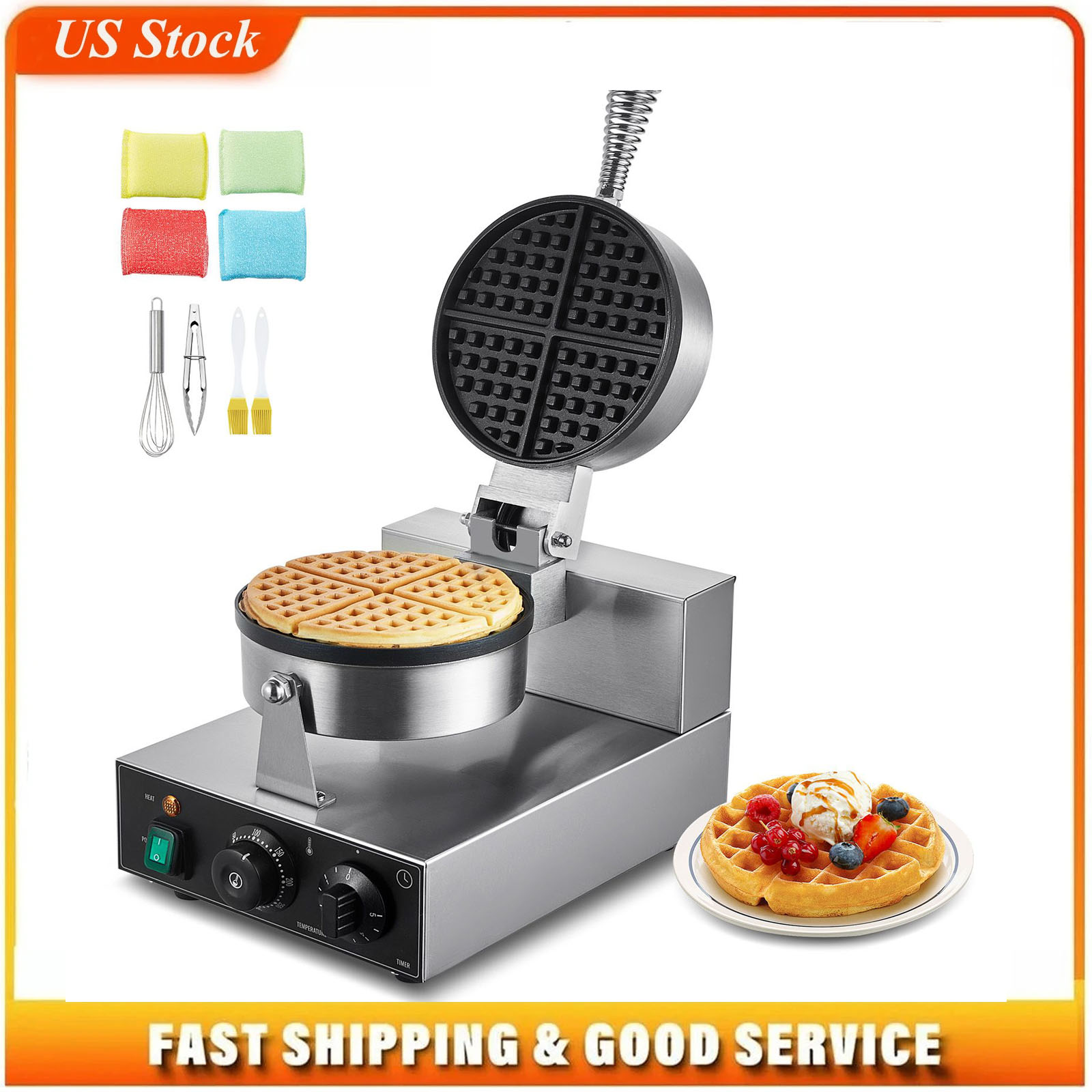 Коммерческая вафельница, 1230  – обзор и цена Waffle Iron Belgian
